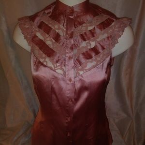 New Bebe rose blouse S